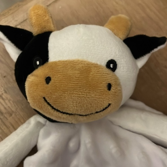 Cow Lovey Security Blanket Baby Pro Goleem Satin Trim Nubby - Picture 3 of 9